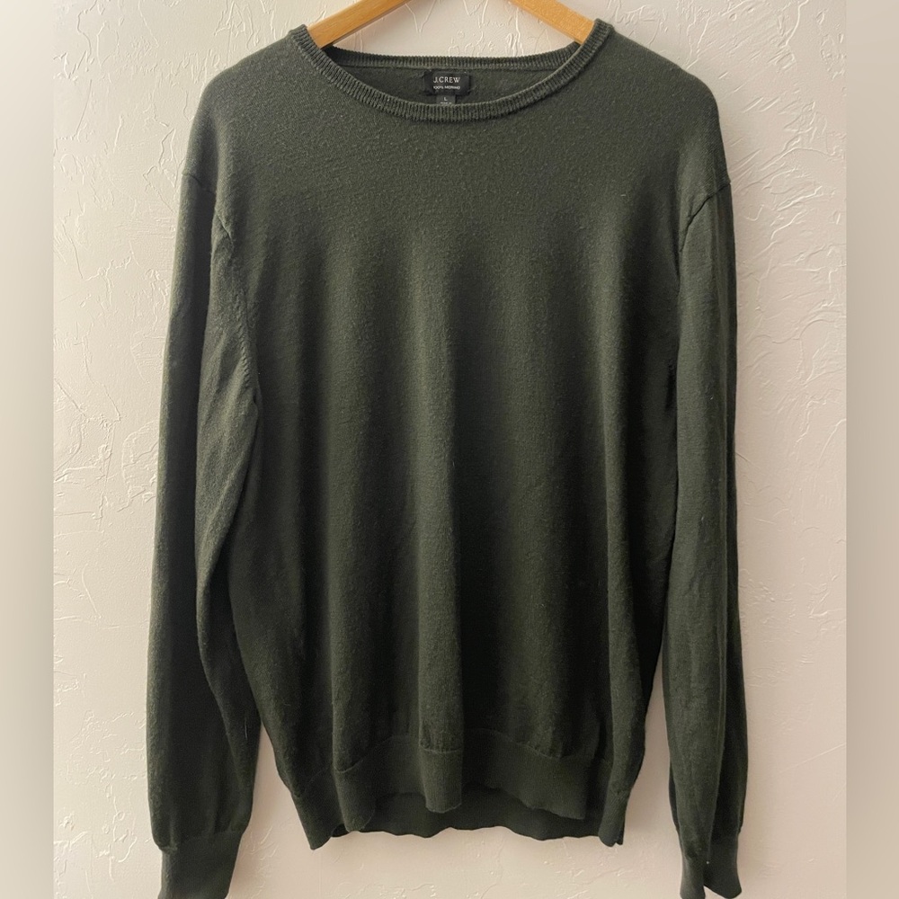 J. Crew Men's Green Merino Sweater